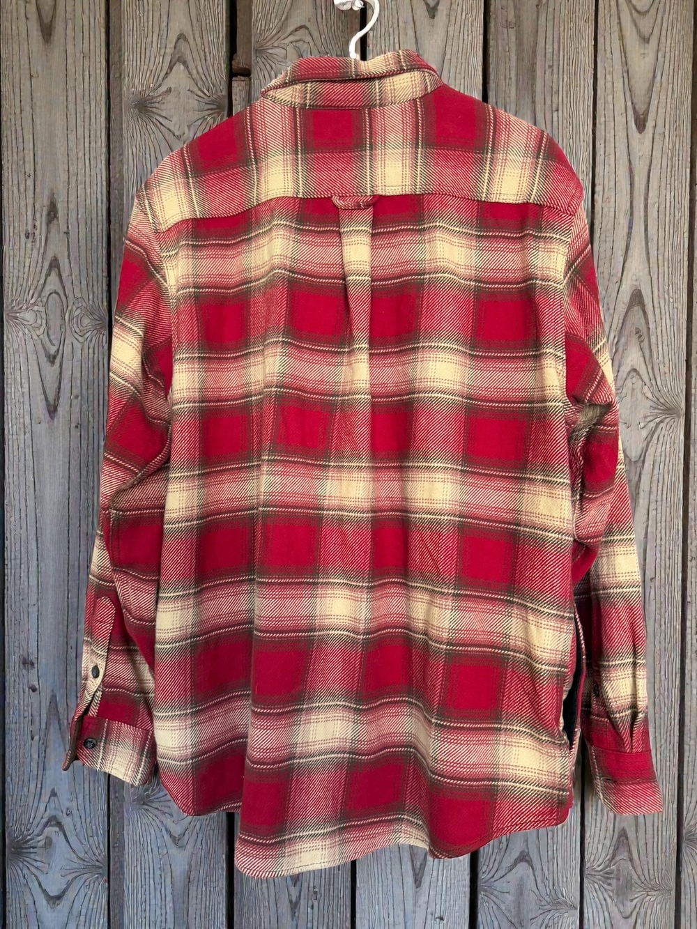 Orvis Men’s XL Red Plaid Flannel Shirt Heavy Cotton Button Front Outdoor - Picture 2 of 4